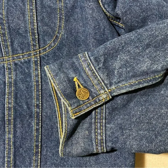 Vintage LEE Storm Rider Denim Blanket Lined Trucker Jacket Size 44 / L - Picture 7 of 16